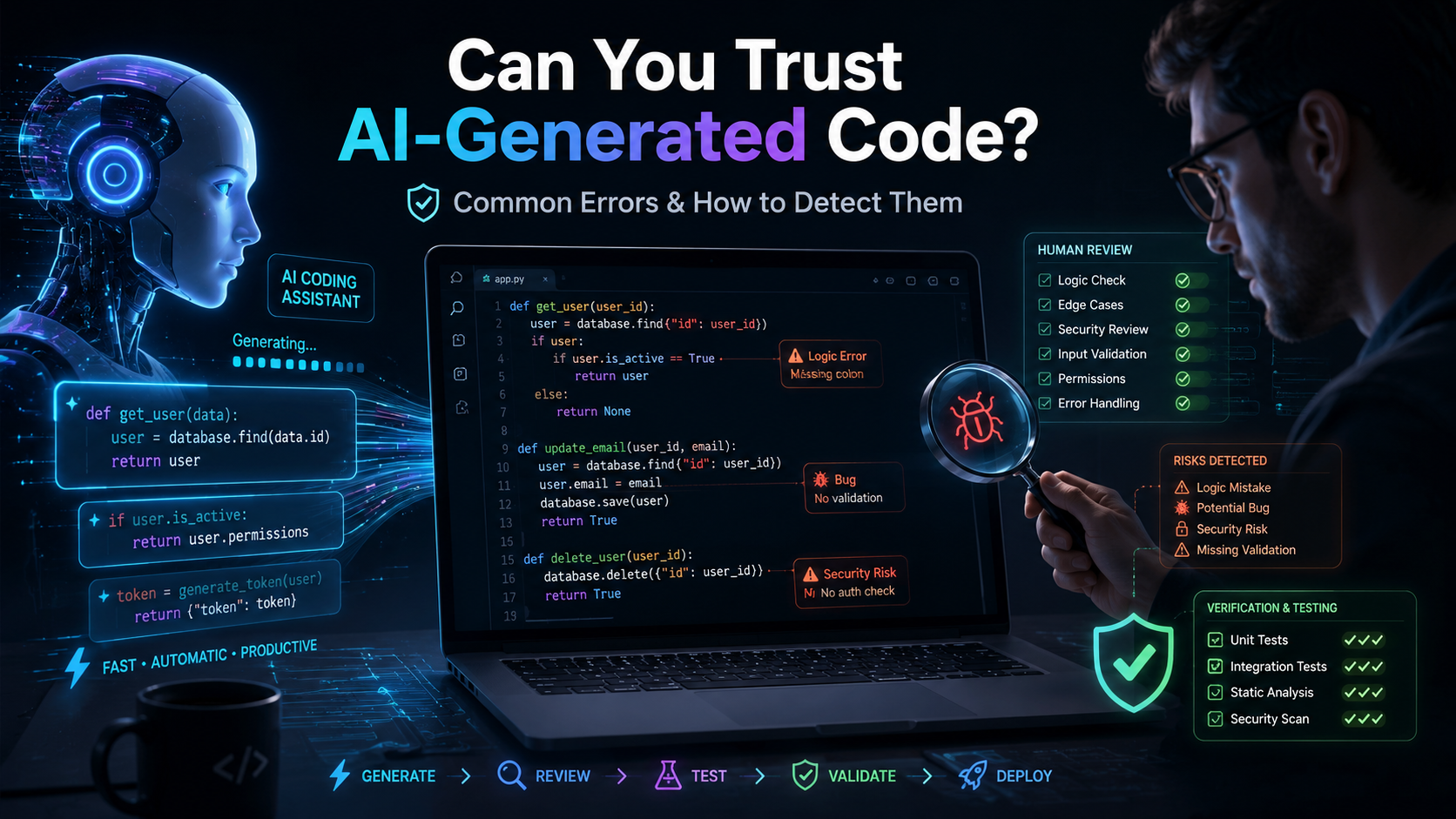 Can You Trust AI-Generated Code? Common Errors and How to Detect Them